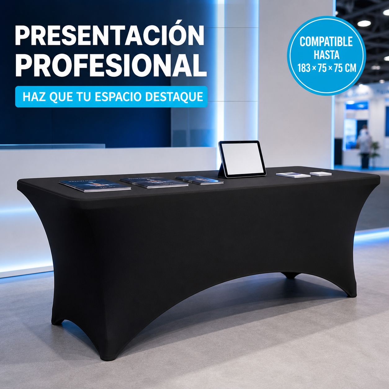 Mantel Elástico Negro Detalle