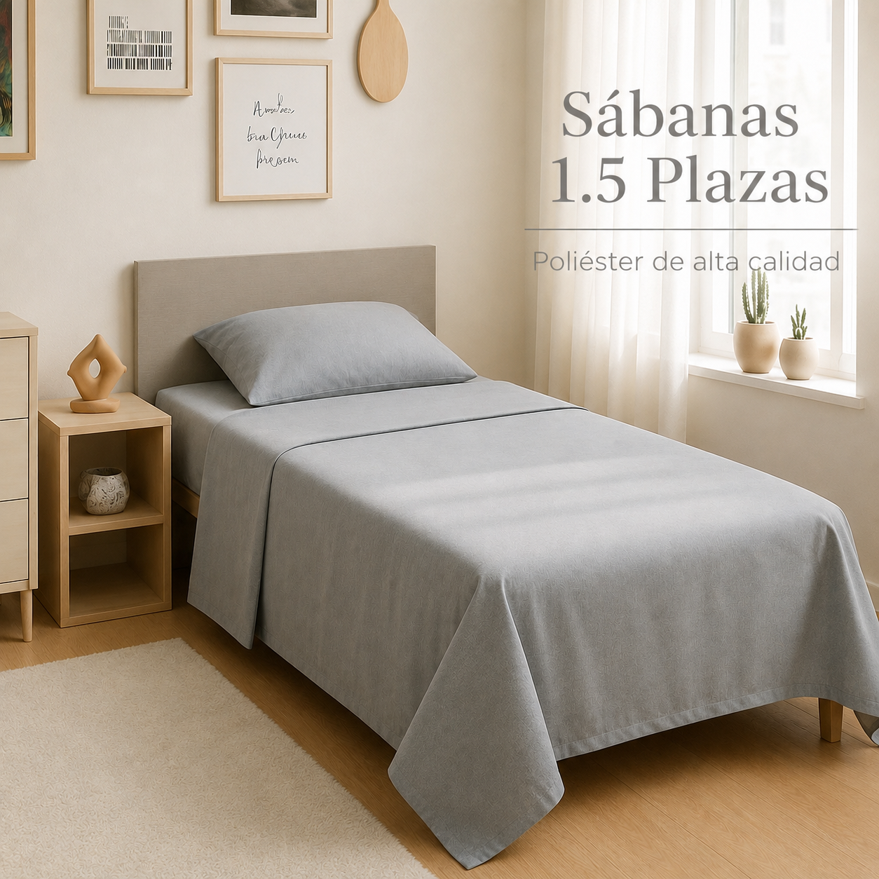 Detalle Sábanas Gris