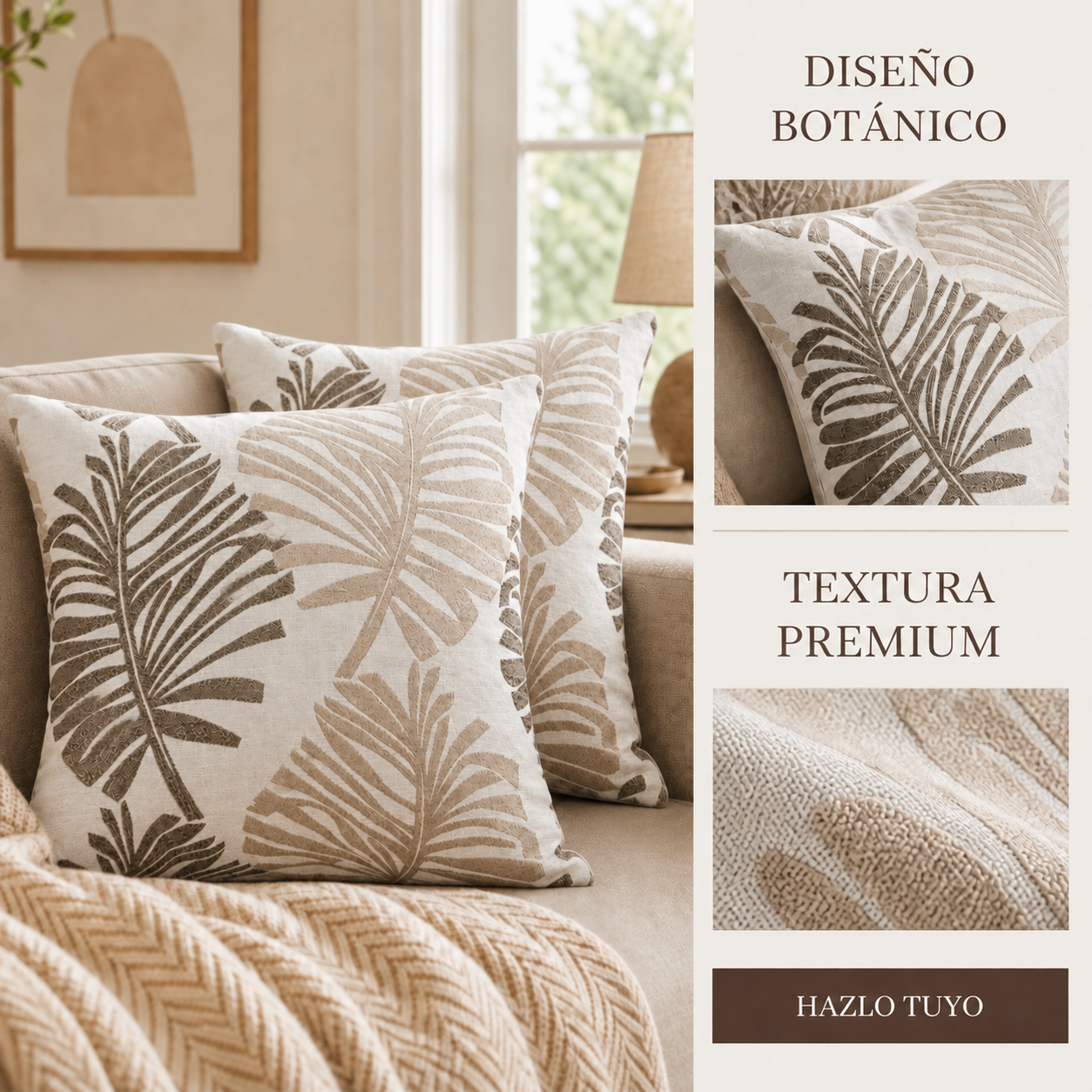 Set de fundas para cojín decorativas