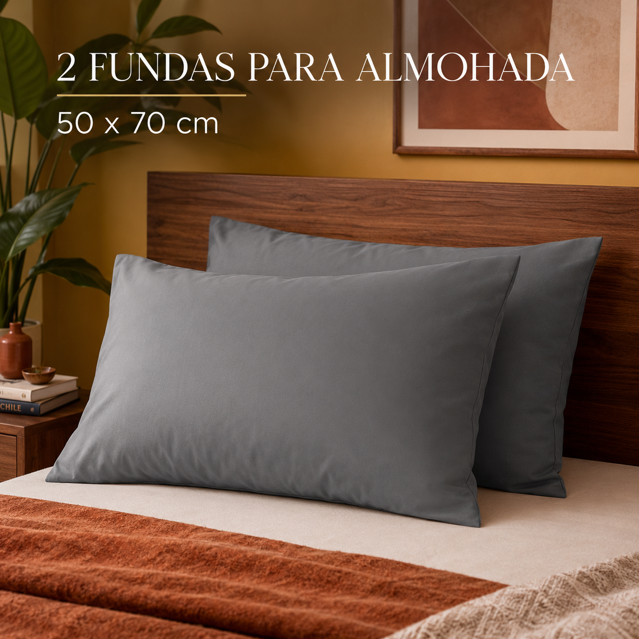 Juego de Sábanas Armonia 800 Hilos Gris 2 Plazas