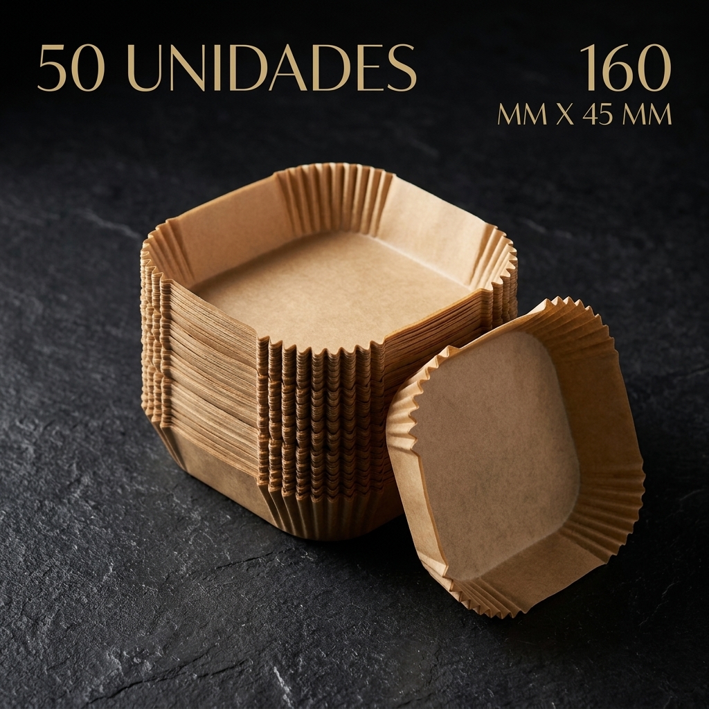 Moldes de Papel Cuadrados en Freidora de Aire