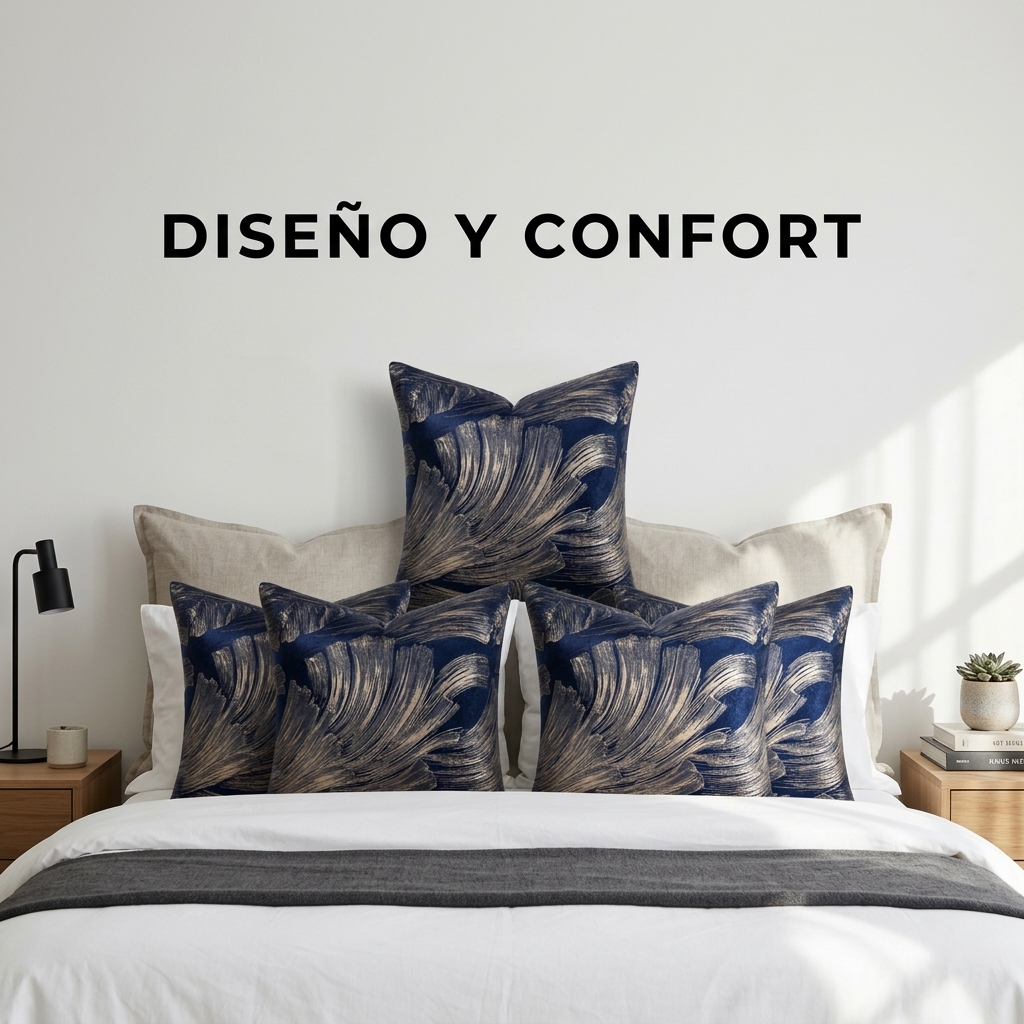 Ambiente decorado con fundas de cojín