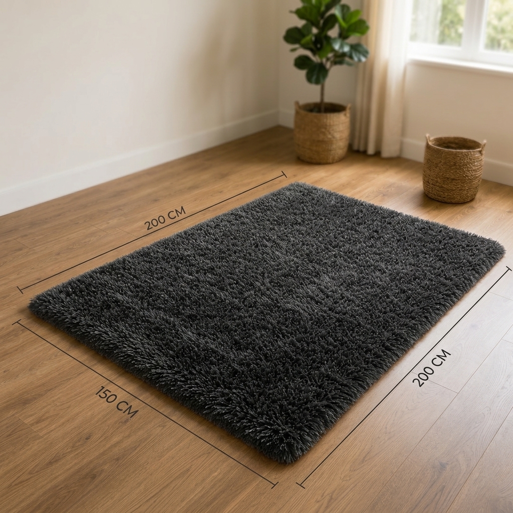 Alfombra Pelo Medio Plomo 150x200